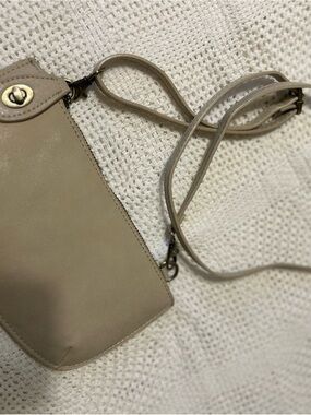 Joy Susan Neutral Taupe Mini Crossbody Bag